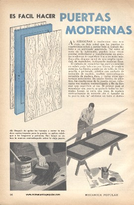 Es fácil hacer puertas modernas - Diciembre 1957