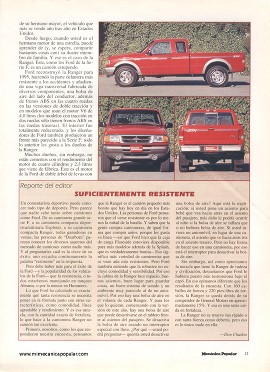 Informe de los dueños: Ford Ranger 1995 - Septiembre 1996