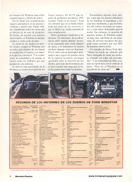 Informe de los dueños: Ford Windstar - Octubre 1996