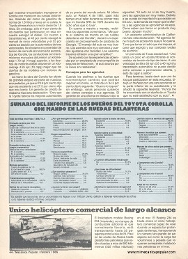 Informe de los dueños: Toyota Corolla - Marzo 1986