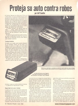 Proteja su auto contra robos - Junio 1982