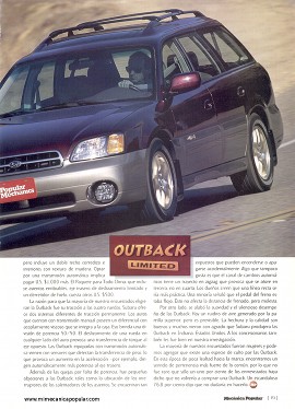 Reporte de los dueños: Subaru Outback - Abril 2002