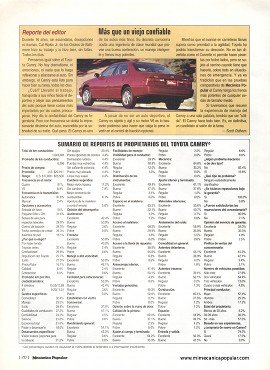 Reporte de los propietarios: Toyota Camry - Septiembre 1999