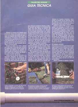Cómo instalar Un sistema de regadío soterrado - Agosto 1994