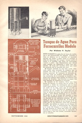 Tanque de Agua Para Ferrocarriles Modelo - Noviembre 1950