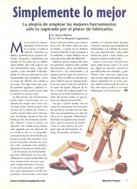 El arte de la fabricación de herramientas finas - Diciembre 1996
