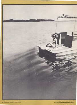 Construya esta balsa sobre pontones - Junio 1970