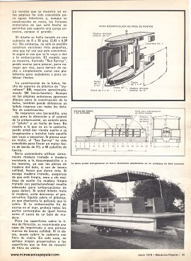 Construya esta balsa sobre pontones - Junio 1970