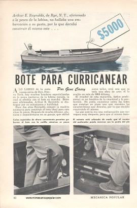 Bote Para Curricanear - Mayo 1956