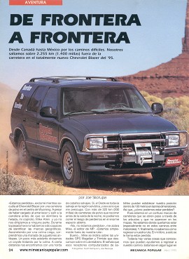 De frontera a frontera en un Chevrolet Blazer - Abril 1995