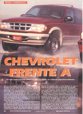 Chevrolet Blazer LS vs Ford Explorer Eddie Bauer - Junio 1995