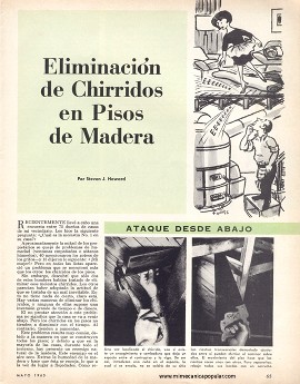 Eliminación de Chirridos en Pisos de Madera - Mayo 1965