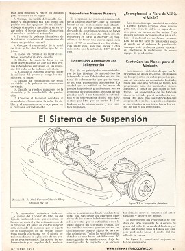 Lo que Dicen las Fábricas de Autos: Cómo reemplazar el cojinete superior de la dirección -Octubre 1968