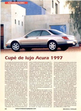 Cupé de lujo Acura 1997 - Abril 1996