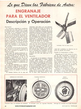 Lo que Dicen las Fábricas de Autos: Engranaje para el ventilador - Diciembre 1968
