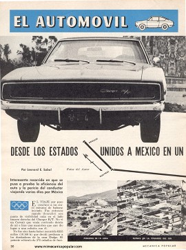 Desde los Estados Unidos a México en un Charger RT -Diciembre 1968