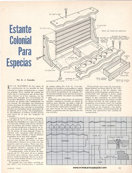 Estante Colonial Para Especias - Junio 1964