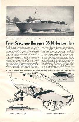 Ferry Sueco que Navega a 35 Nudos por Hora - Septiembre 1951