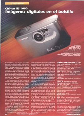 Chinon ES-1000: Imágenes digitales en el bolsillo - Abril 1996