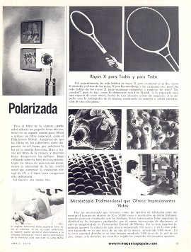 Fotos sin Reflejos con Luz Polarizada - Abril 1970