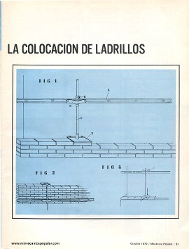 Herramienta para la colocación de ladrillos - Octubre 1970