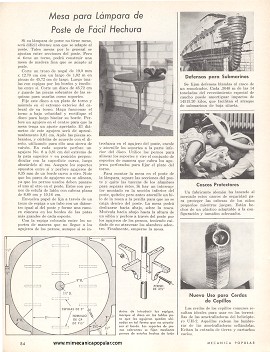 Mesa para Lámpara de Poste de Fácil Hechura - Diciembre 1966