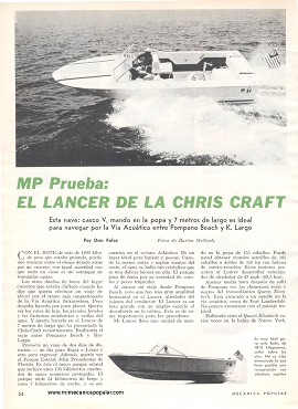 Navegación: MP Prueba: El Lancer de la Chris Craft - Diciembre 1969