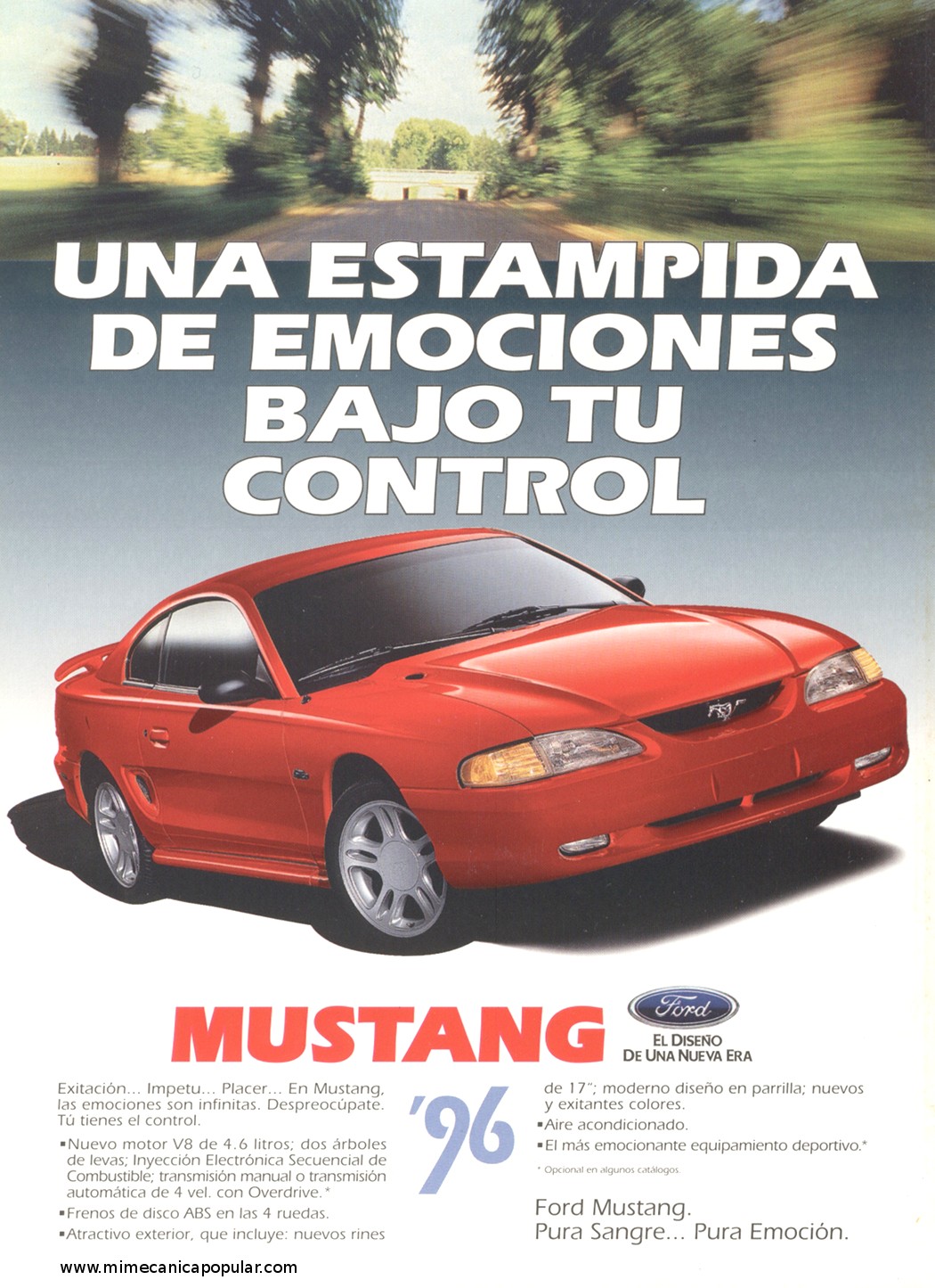 Publicidad - Ford Mustang - Marzo 1996