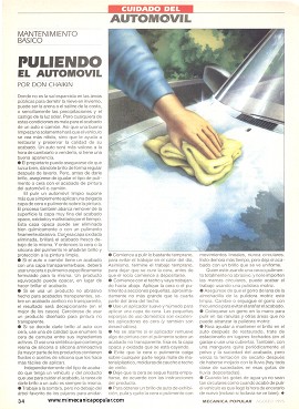 Puliendo el Automóvil - Agosto 1995