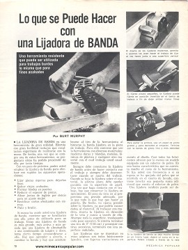 Lo que se Puede Hacer con una Lijadora de BANDA - Abril 1970
