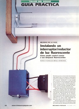 Instalando un interruptor-reductor de luz fluorescente - Diciembre 1995