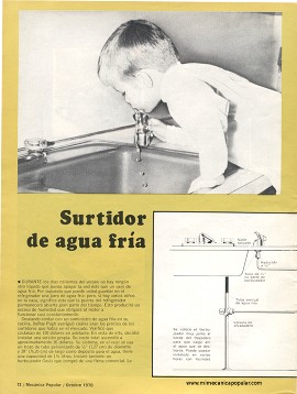Construye un surtidor de agua fría - Octubre 1970
