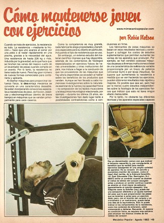 Cómo mantenerse joven con ejercicios - Agosto 1982