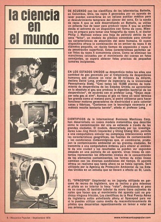 La ciencia en el mundo - Septiembre 1975