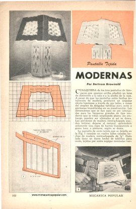 Pantallas de Madera para Lámparas - Noviembre 1951