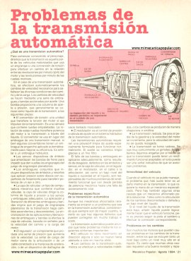 Problemas de la transmisión automática -Agosto 1984