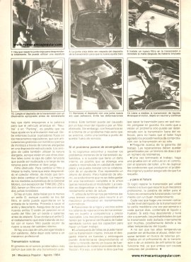 Problemas de la transmisión automática -Agosto 1984