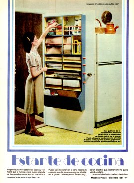 Estante de cocina - Diciembre 1981