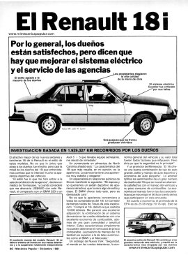 Informe de los dueños: Renault 18i -Diciembre 1981