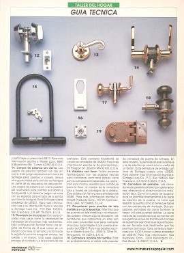 La llave para la paz mental comienza con una simple pieza de herraje: Cerraduras - Marzo 1994