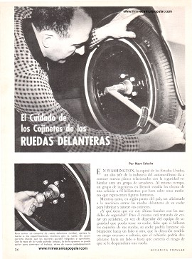 El Cuidado de los Cojinetes de las ruedas delanteras - Agosto 1968
