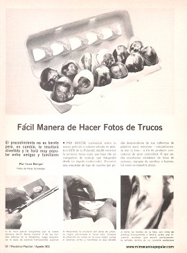 Fácil Manera de Hacer Fotos de Trucos - Agosto 1973