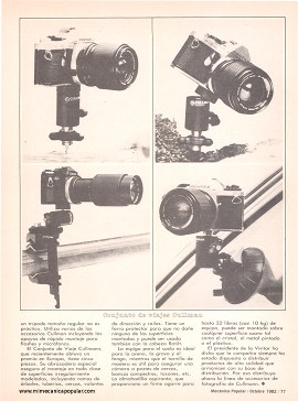 Nuevos equipos fotográficos - Octubre 1982