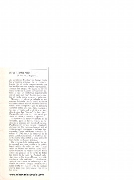 Revestimiento de Cubiertas de Botes con Vinilo - Abril 1970