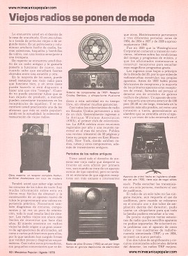 Viejos radios se ponen de moda - Agosto 1978