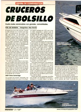 Prueba de comparación: CRUCEROS DE BOLSILLO - Octubre 1990