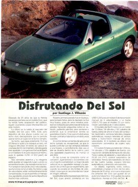 Honda Civic del Sol - Noviembre 1992