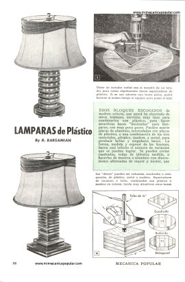 Lámparas de Plástico - Marzo 1948