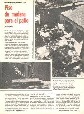 Piso de madera para el patio - Enero 1980