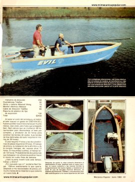 Arreglando botes de aluminio - Junio 1982